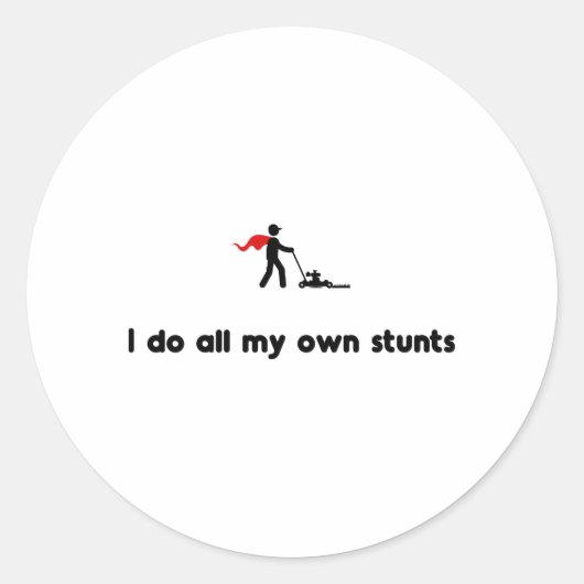 芝刈りヒーロー ラウンドシール (正面)