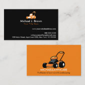 芝刈りフォーマル機の造園 名刺 (正面/裏面)