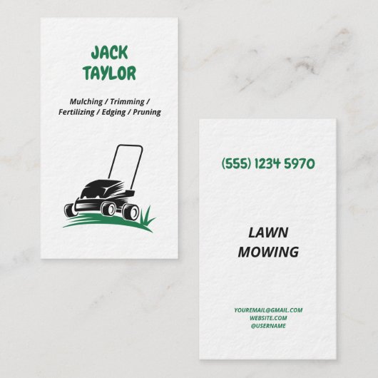 芝刈りプレミアム 名刺 (正面/裏面)