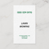 芝刈りプレミアム 名刺 (裏面)