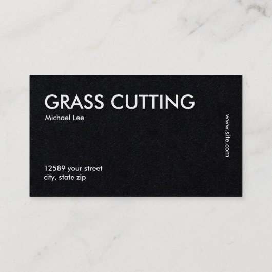 芝刈りプレミアム 名刺 (裏面)