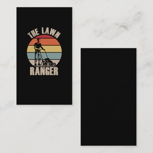 芝刈りユーモア地上紙のおもしろい清掃員 名刺 (正面/裏面)