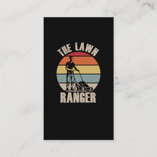 芝刈りユーモア地上紙のおもしろい清掃員 名刺 (正面)