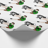 芝刈り人漫画おもしろいアート ラッピングペーパー (角)