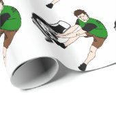 芝刈り人漫画おもしろいアート ラッピングペーパー (ロールコーナー)