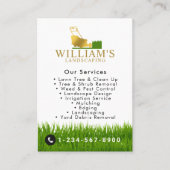 芝刈り切断サービス、金ゴールド芝生のロ気にゴ。 名刺 (正面)