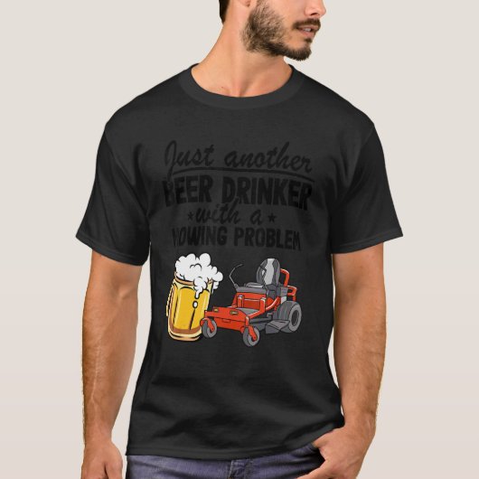 芝刈り問題を抱えたただのビール飲み屋 ガ Tシャツ (正面)