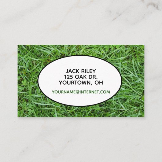 芝刈り景観サービス 名刺 (裏面)