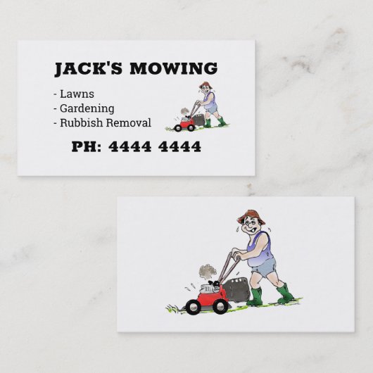 芝刈り業又は園芸の名刺 名刺 (正面/裏面)
