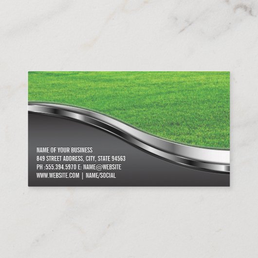 芝刈り業用カード 名刺 (裏面)