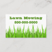 芝刈り業 名刺 (正面)