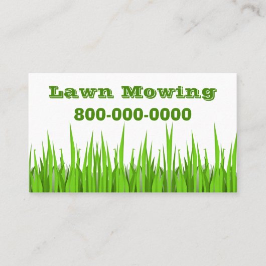 芝刈り業 名刺 (正面)