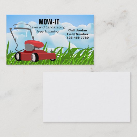 芝刈り機および造園の名刺 名刺 (正面/裏面)