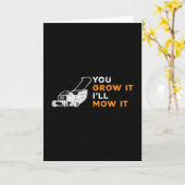 芝刈り機お前が育てろ俺が芝刈りをする カード (黄色い花)