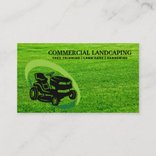 芝刈り機のロゴ Cut Grass Business Card 名刺