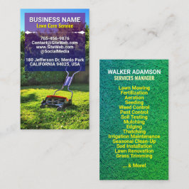 （芝刈り機の整備）芝生気にと造園 名刺