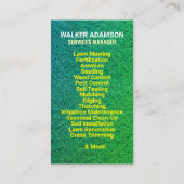 （芝刈り機の整備）芝生気にと造園 名刺 (裏面)