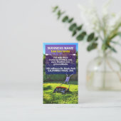 （芝刈り機の整備）芝生気にと造園 名刺 (スタンド正面)