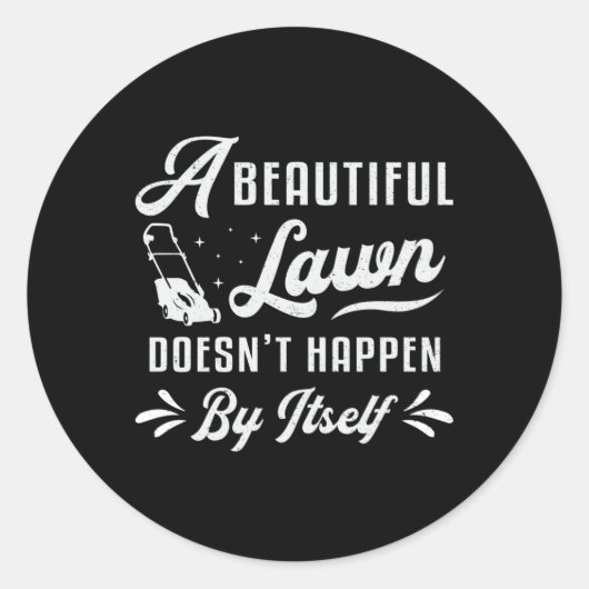 芝刈り機の美しい芝刈り芝生の草刈り ラウンドシール (正面)