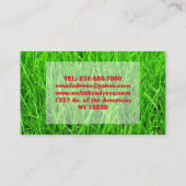 芝刈り機の芝刈り 名刺 (裏面)