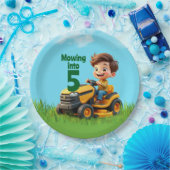 芝刈り機の誕生日パーティーに草刈り ペーパープレート (パーティー)