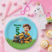 芝刈り機の誕生日パーティーに草刈り ペーパープレート (パーティー)