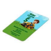 芝刈り機の誕生日パーティーに草刈り マグネット (左側)