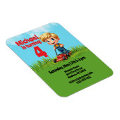 芝刈り機の誕生日パーティー マグネット (右側)