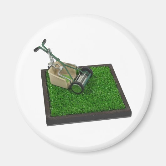 芝刈り機オン芝生100711 マグネット (正面)