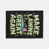 芝刈り機ノベルティ男性へ女性キッズランドスキャパーL フリースブランケット (正面(横))