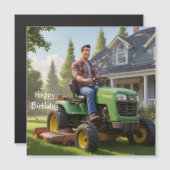 芝刈り機マン誕生日磁気カード (正面/裏面)