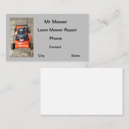 芝刈り機修理 名刺 (正面/裏面)