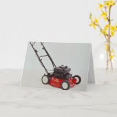 芝刈り機写真 カード (黄色い花)