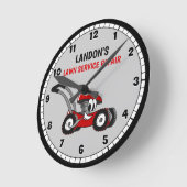 芝刈り機小型エンジン修理丸時計 ラウンド壁時計 (傾斜)