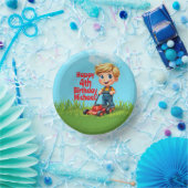 芝刈り機誕生日紙プレートボウル ペーパーボウル (パーティー)