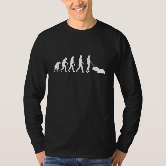 芝刈り機進化芝刈り機園芸 Tシャツ (正面)