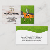 芝刈り機 |ガーデニング |草 |木材 名刺 (正面/裏面)