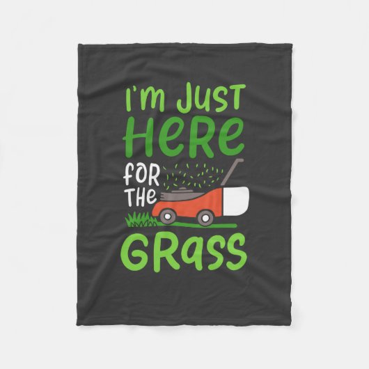 芝刈り機 フリースブランケット (正面)