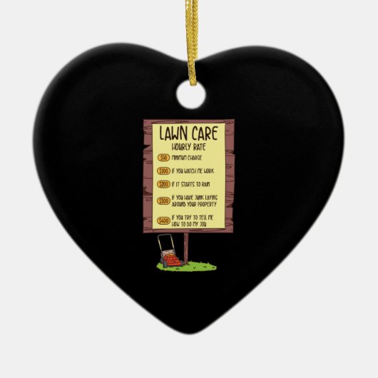 芝刈り機 – 気に毎時料金 セラミックオーナメント (正面)