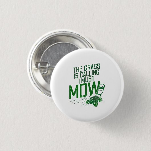 芝刈り機 缶バッジ (正面&裏面)