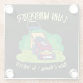 芝刈り機 – 芝刈り ガラスコースター (裏面)