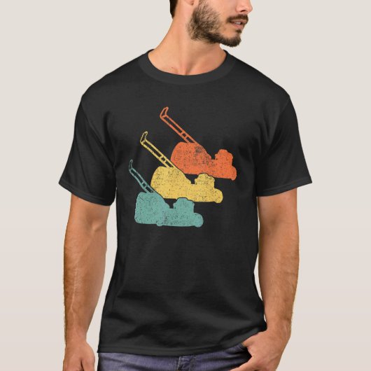 芝刈り機 芝刈り 庭仕事 庭師 Tシャツ (正面)
