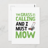 芝刈り機 – 芝生が呼び出し、私は刈らなければならない ポストカード (正面/裏面)