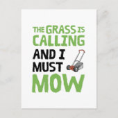 芝刈り機 – 芝生が呼び出し、私は刈らなければならない ポストカード (正面)