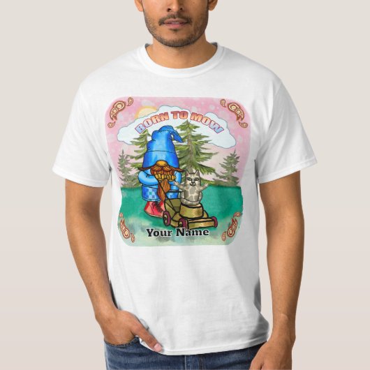 芝刈り生まれのノーム Tシャツ (正面)