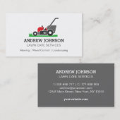 芝刈り用ロゴ、芝刈り用名刺 名刺 (正面/裏面)