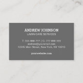 芝刈り用ロゴ、芝刈り用名刺 名刺 (裏面)