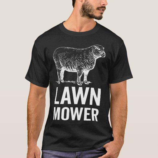芝刈り羊の草刈り庭師 Tシャツ (正面)