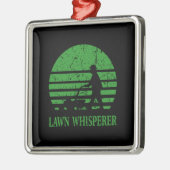 芝刈り芝刈りガーデナーギフト メタルオーナメント (左)