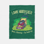 芝刈り芝刈り芝刈りガーデン・ガーデニング フリースブランケット (正面)